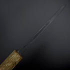 Deba Double Bevel White Steel #2 Kurouchi Oak Handle 105mm (4.1”)-[Musashi]-[Japanese-Kitchen-Knives]