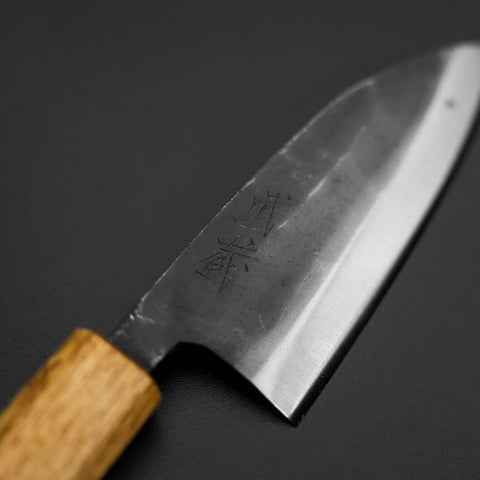 Deba Double Bevel White Steel #2 Kurouchi Oak Handle 105mm-[Musashi]-[Japanese-Kitchen-Knives]