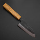 Deba Double Bevel White Steel #2 Kurouchi Oak Handle 105mm-[Musashi]-[Japanese-Kitchen-Knives]