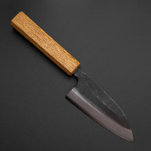 Deba Double Bevel White Steel #2 Kurouchi Oak Handle 105mm-[Musashi]-[Japanese-Kitchen-Knives]