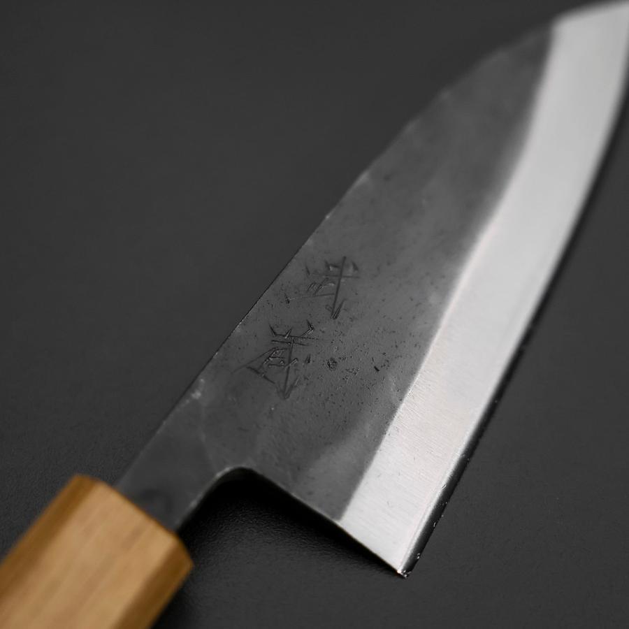 出刃 両刃 青紙2号 黒打 墨漆柄 120mm – MUSASHI