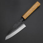 Deba Double Bevel White Steel #2 Kurouchi Oak Handle 120mm-[Musashi]-[Japanese-Kitchen-Knives]