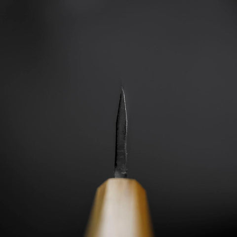 Deba Double Bevel White Steel #2 Kurouchi Oak Handle 120mm-[Musashi]-[Japanese-Kitchen-Knives]