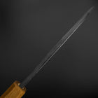 Deba Double Bevel White Steel #2 Kurouchi Oak Handle 120mm-[Musashi]-[Japanese-Kitchen-Knives]