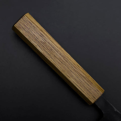 Deba Double Bevel White Steel #2 Kurouchi Oak Handle 120mm-[Musashi]-[Japanese-Kitchen-Knives]