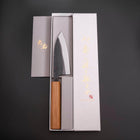 Deba Double Bevel White Steel #2 Kurouchi Oak Handle 120mm-[Musashi]-[Japanese-Kitchen-Knives]