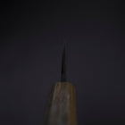 Deba Double Bevel White Steel #2 Kurouchi Oak Handle 130mm (5.1”)-[Musashi]-[Japanese-Kitchen-Knives]