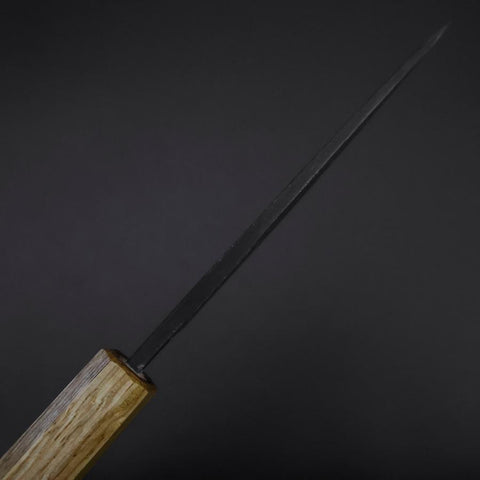 Deba Double Bevel White Steel #2 Kurouchi Oak Handle 130mm (5.1”)-[Musashi]-[Japanese-Kitchen-Knives]