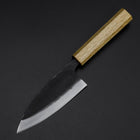 Deba Double Bevel White Steel #2 Kurouchi Oak Handle 130mm-[Musashi]-[Japanese-Kitchen-Knives]
