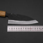 Deba Double Bevel White Steel #2 Kurouchi Oak Handle 130mm-[Musashi]-[Japanese-Kitchen-Knives]