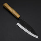 Deba Double Bevel White Steel #2 Kurouchi Oak Handle 150mm-[Musashi]-[Japanese-Kitchen-Knives]