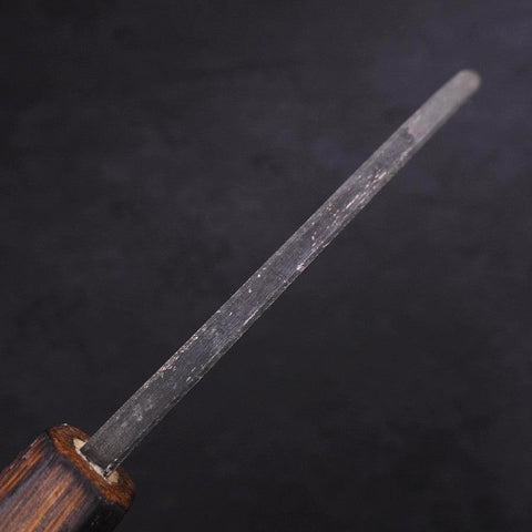 Deba Double Bevel White Steel #2 Kurouchi Sumi Urushi Handle 105mm (4.1”)-[Musashi]-[Japanese-Kitchen-Knives]