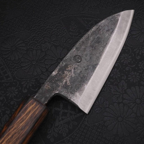 Deba Double Bevel White Steel #2 Kurouchi Sumi Urushi Handle 105mm-[Musashi]-[Japanese-Kitchen-Knives]