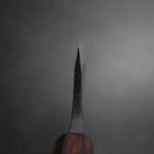 Deba Double Bevel White Steel #2 Kurouchi Sumi Urushi Handle 180mm (7”)-[Musashi]-[Japanese-Kitchen-Knives]