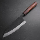 Deba Double Bevel White Steel #2 Kurouchi Sumi Urushi Handle 180mm-[Musashi]-[Japanese-Kitchen-Knives]