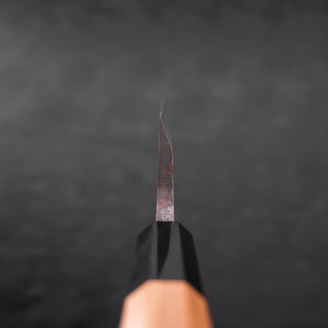 Deba Left Hand AUS-10 Polished Buffalo Teak Handle 165mm (6.5”)-[Musashi]-[Japanese-Kitchen-Knives]