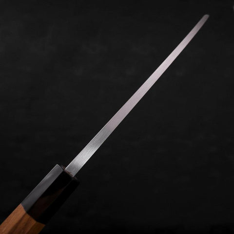 Deba Left Hand AUS-10 Polished Buffalo Teak Handle 180mm (7”)-[Musashi]-[Japanese-Kitchen-Knives]