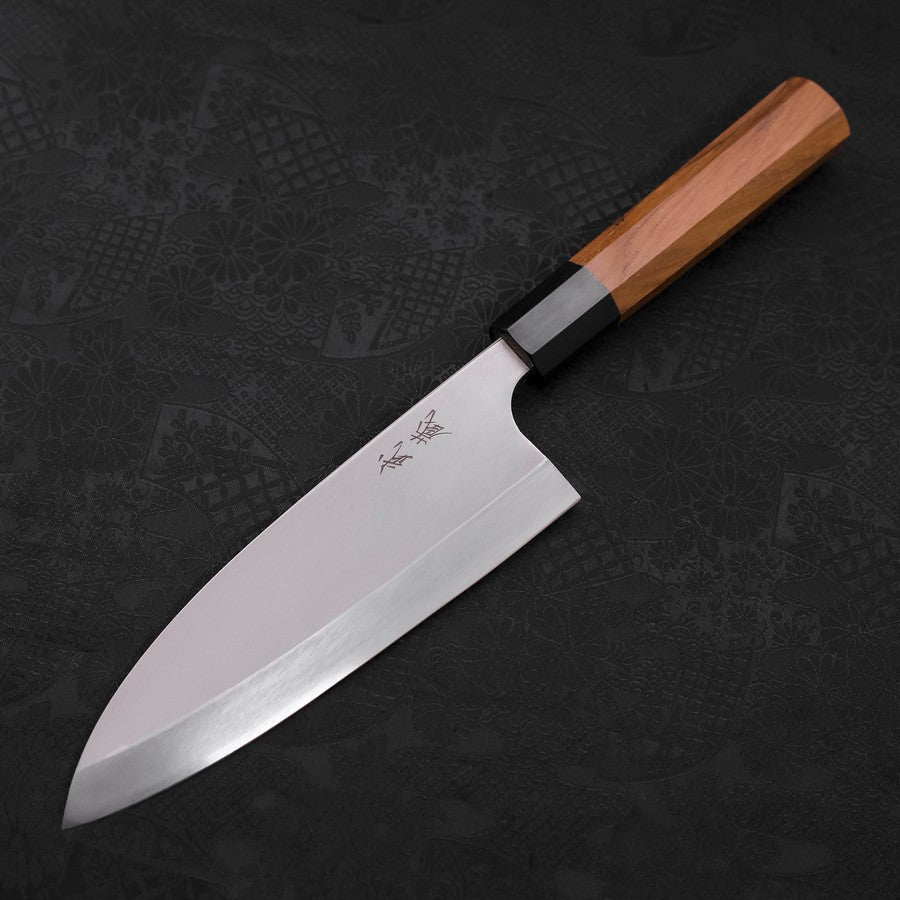 出刃 左利き AUS-10 磨き 水牛チーク柄 180mm – MUSASHI