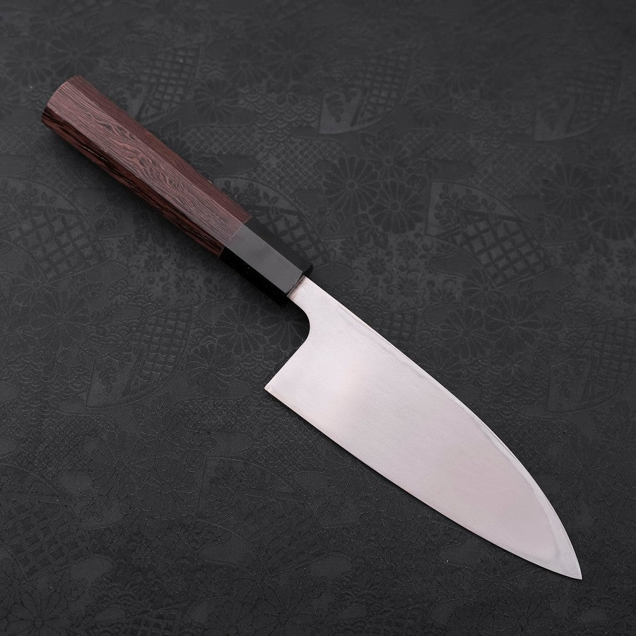 出刃左手刀銀紙3號鋼霞水牛鉄刀木柄165mm – MUSASHI