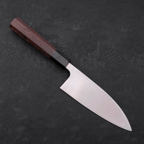 Deba Left Hand AUS-10 Polished Buffalo Wenge Handle 150mm (5.9”)-[Musashi]-[Japanese-Kitchen-Knives]