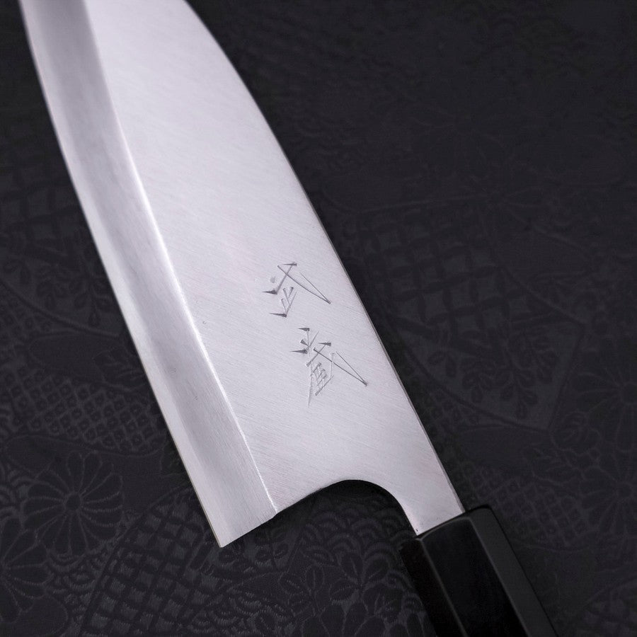 出刃 左利き 片刃 AUS-10 霞 水牛ウエンジ柄 165mm – MUSASHI