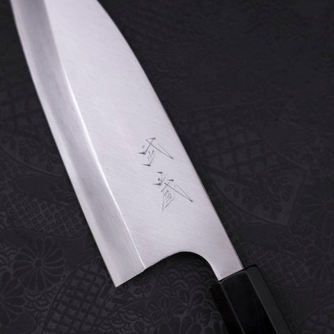 Deba Left Hand AUS-10 Polished Buffalo Wenge Handle 165mm (6.5”)-[Musashi]-[Japanese-Kitchen-Knives]