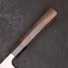 Deba Left Hand AUS-10 Polished Buffalo Wenge Handle 165mm (6.5”)-[Musashi]-[Japanese-Kitchen-Knives]