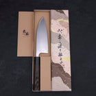 Deba Left Hand AUS-10 Polished Buffalo Wenge Handle 165mm (6.5”)-[Musashi]-[Japanese-Kitchen-Knives]
