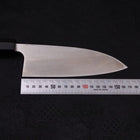 Deba Left Hand Silver Steel #3 Kasumi Buffalo Ebony Handle 165mm (6.5”)-[Musashi]-[Japanese-Kitchen-Knives]