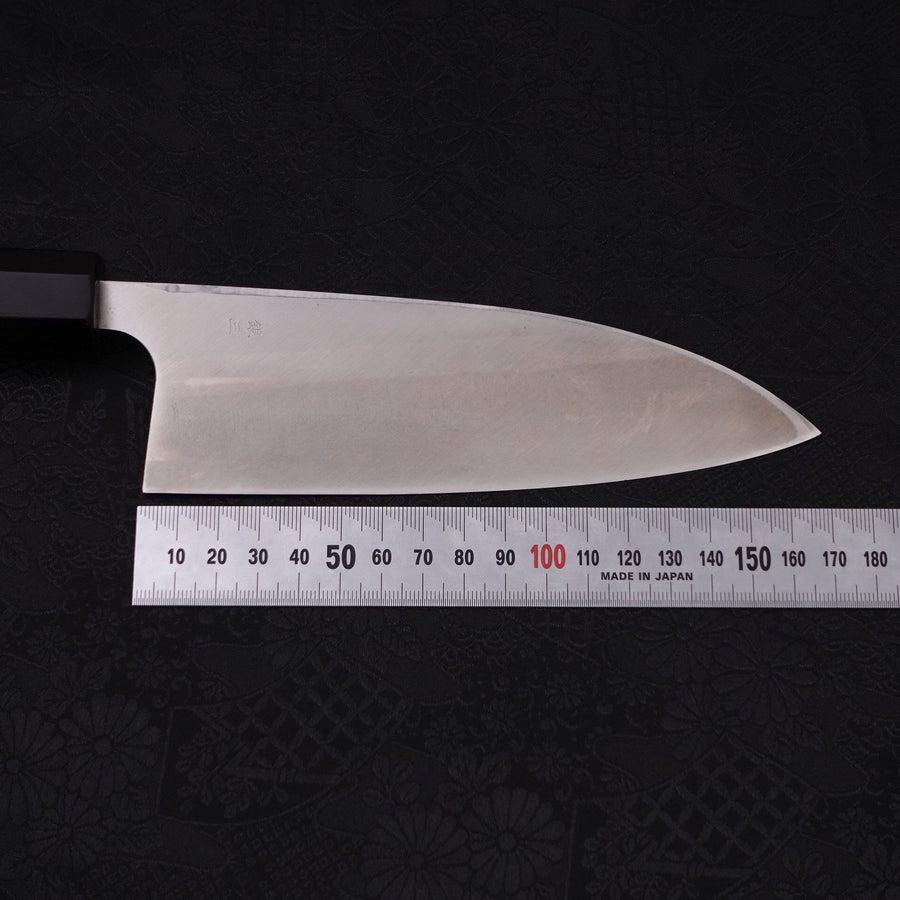 出刃 左利き 片刃 銀紙3号 霞 黒檀水牛柄 165mm – MUSASHI