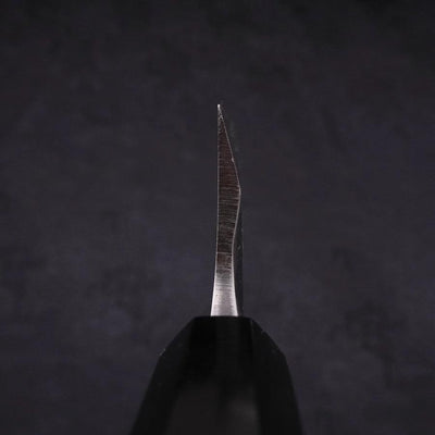 Deba Left Hand Silver Steel #3 Kasumi Buffalo Ebony Handle 165mm-Silver steel #3-Polished-Japanese Handle-[Musashi]-[Japanese-Kitchen-Knives]