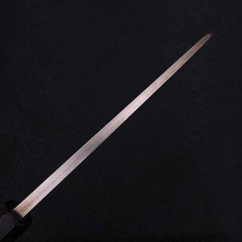 Deba Left Hand Silver Steel #3 Kasumi Buffalo Ebony Handle 180mm (7”)-[Musashi]-[Japanese-Kitchen-Knives]