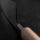 Deba Left Hand White Steel #2 Kurouchi Tsuchime Cherry Handle 165mm-[Musashi]-[Japanese-Kitchen-Knives]