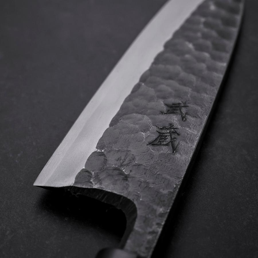 出刃 白紙2号 黒打 槌目 焼漆柄 180mm – MUSASHI