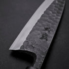 Deba Left Hand White Steel #2 Kurouchi Tsuchime Cherry Handle 180mm (7”)-[Musashi]-[Japanese-Kitchen-Knives]