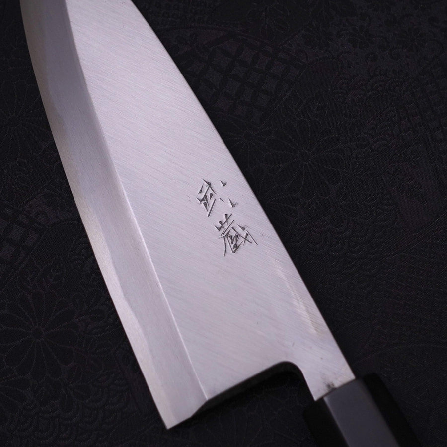 Deba Left Hand White steel #2 Kasumi Buffalo Magnolia Handle 180mm-White steel #2-Kasumi-Japanese Handle-[Musashi]-[Japanese-Kitchen-Knives]