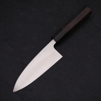 Deba Silver Steel #3 Kasumi Buffalo Ebony Handle 150mm-Silver steel #3-Polished-Japanese Handle-[Musashi]-[Japanese-Kitchen-Knives]