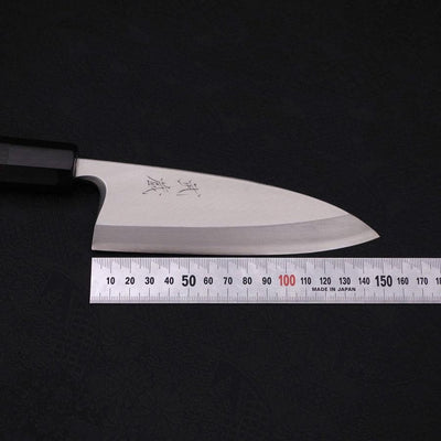 Deba Silver Steel #3 Kasumi Buffalo Ebony Handle 150mm-Silver steel #3-Polished-Japanese Handle-[Musashi]-[Japanese-Kitchen-Knives]