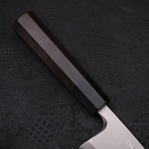 Deba Silver Steel #3 Kasumi Buffalo Ebony Handle 165mm (6.5”)-[Musashi]-[Japanese-Kitchen-Knives]