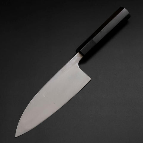 Deba Silver Steel #3 Kasumi Buffalo Ebony Handle 165mm-[Musashi]-[Japanese-Kitchen-Knives]
