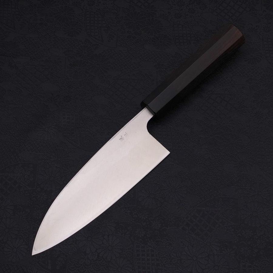 Deba Silver Steel #3 Kasumi Buffalo Ebony Handle 165mm-Silver steel #3-Polished-Japanese Handle-[Musashi]-[Japanese-Kitchen-Knives]