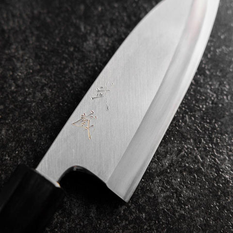 Deba Silver Steel #3 Kasumi Buffalo Magnolia Handle 120mm-[Musashi]-[Japanese-Kitchen-Knives]