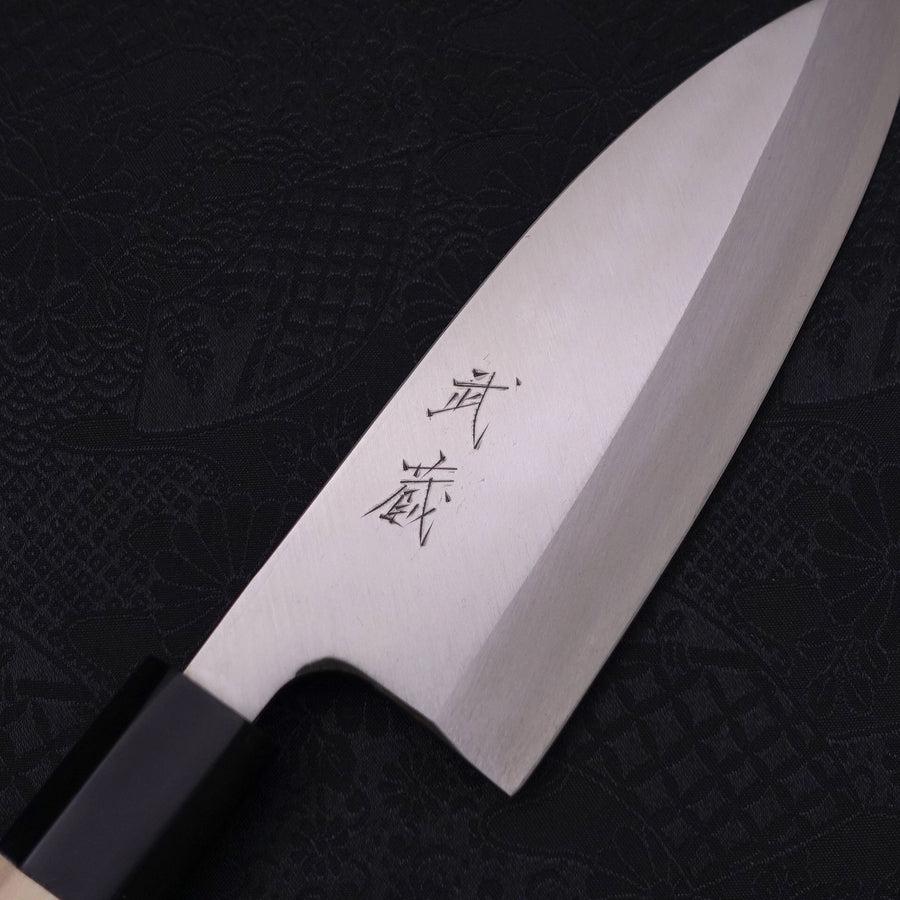 Deba Silver Steel #3 Kasumi Buffalo Magnolia Handle 150mm-Silver steel #3-Polished-Japanese Handle-[Musashi]-[Japanese-Kitchen-Knives]