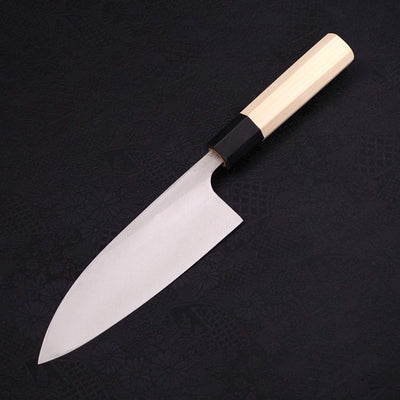 Deba Silver Steel #3 Kasumi Buffalo Magnolia Handle 165mm-Silver steel #3-Polished-Japanese Handle-[Musashi]-[Japanese-Kitchen-Knives]