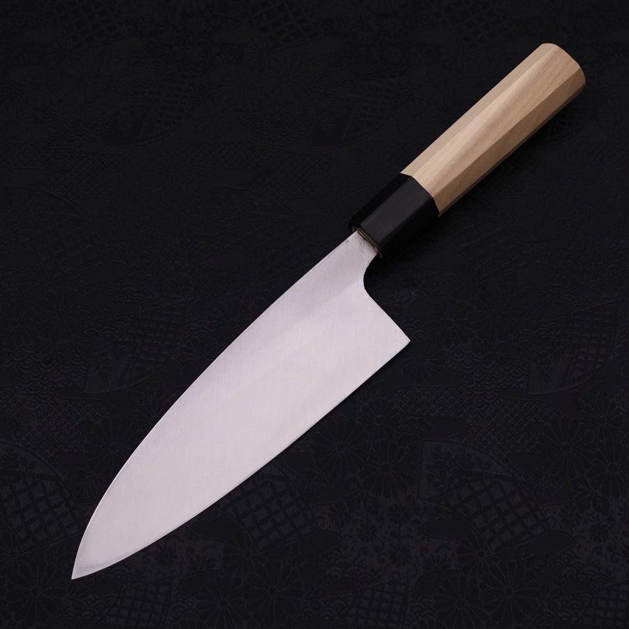 Deba Silver Steel #3 Kasumi Buffalo Magnolia Handle 180mm-Silver steel #3-Polished-Japanese Handle-[Musashi]-[Japanese-Kitchen-Knives]
