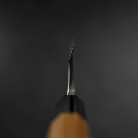 Deba Silver Steel #3 Kasumi Buffalo Teak Handle 180mm (7”)-[Musashi]-[Japanese-Kitchen-Knives]