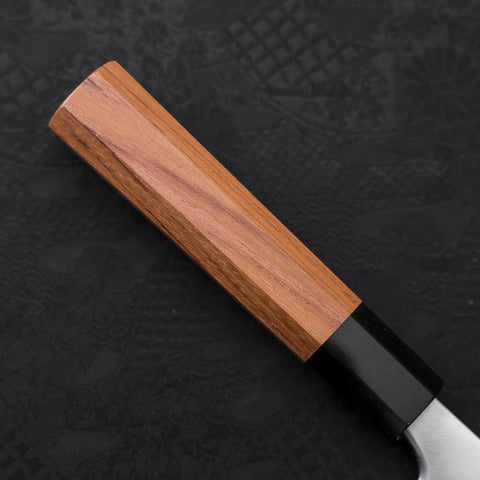 Deba Silver Steel #3 Kasumi Buffalo Teak Handle 180mm (7”)-[Musashi]-[Japanese-Kitchen-Knives]