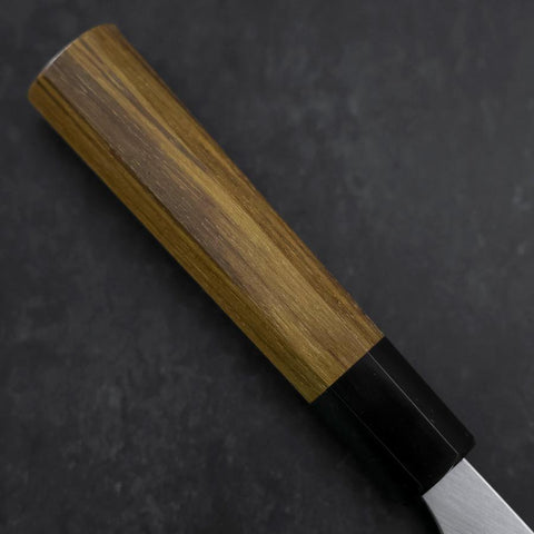 Deba Silver Steel #3 Kasumi Buffalo Teak Handle 180mm (7”)-[Musashi]-[Japanese-Kitchen-Knives]