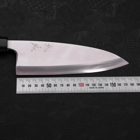 Deba Silver Steel #3 Kasumi Buffalo Teak Handle 180mm (7”)-[Musashi]-[Japanese-Kitchen-Knives]