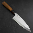 Deba Silver Steel #3 Kasumi Buffalo Teak Handle 180mm (7”)-[Musashi]-[Japanese-Kitchen-Knives]
